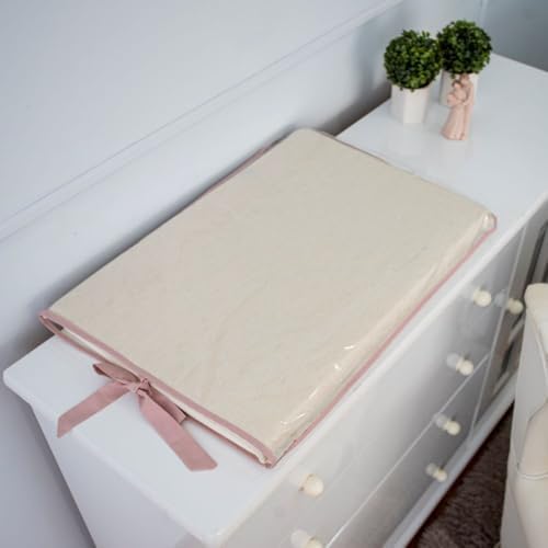 Trocador de Fraldas reto para Cômoda em linho com capa plástica r...