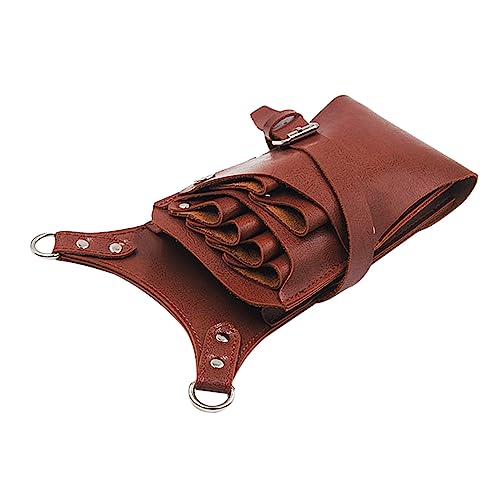 FRCOLOR Barber Tools Kit Scissor Pouch for Hair Supplies 6 Slots Hairdressing Waist Bag Adjustable Belt