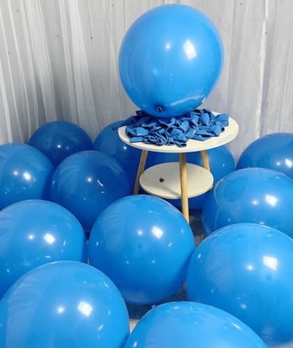 Image of 90 Pack Blue Balloons 18 Inch Blue Latex Big Balloons for Party Decorations and Events