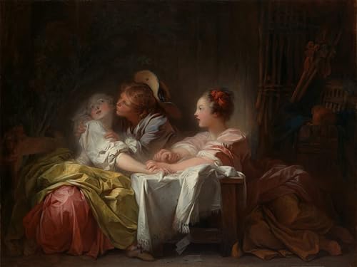 Affiche Impression d'art Fragonard sur Toile Haute Définition en 60x90cm