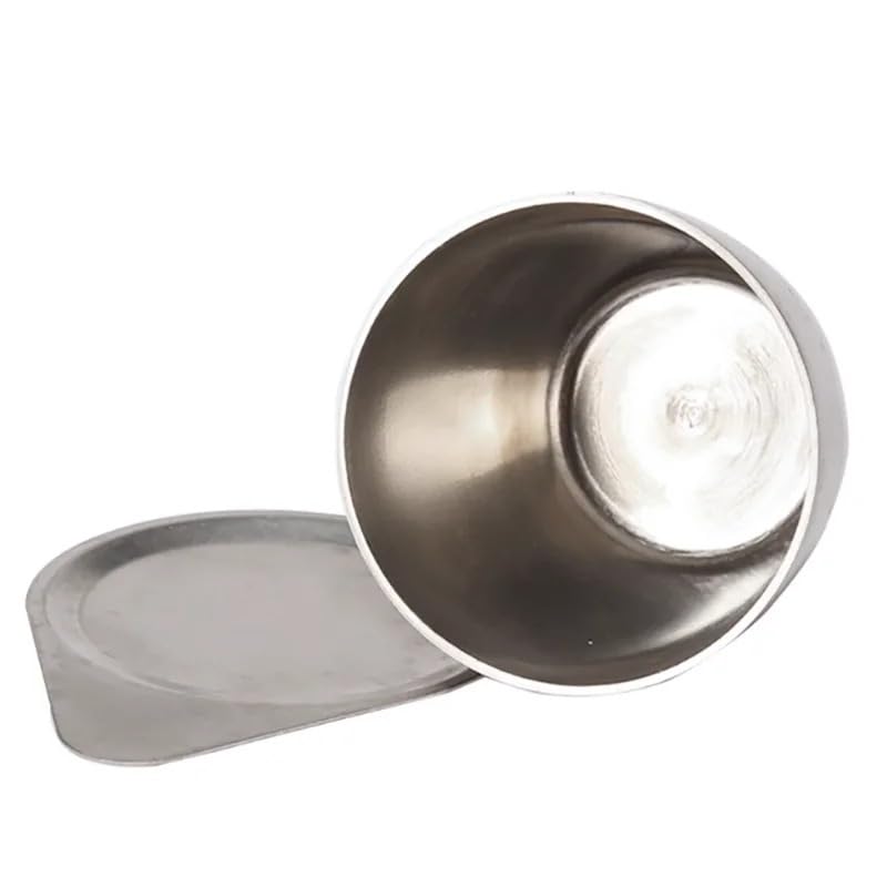 Crisol de níquel de 30ml y 50ml, plato de combustión de laboratorio de alta pureza con cubierta, crisol resistente a altas temperaturas(50ml)