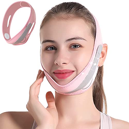 Face Lifting Strap, Chin Up Mask Face Lifting Belt, V Shaped Slimming Face Strap Eliminates Wrinkles Sagging Anti-aging Painless Firming Shaper for Women