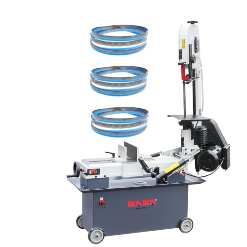 ​KAKA INDUSTRIAL Metal Cutting Band Saw,7 inch1.5HP Dual Voltage 115V/230V, 4-Speed, Includes 3 Blades, BS-712N for Steel Aluminum Alloy Bars​