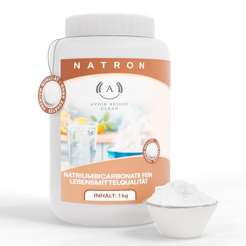 Natron Pulver 1kg Lebensmittelqualität E500ii | Natriumbicarbonat Backsoda Backpulver Backing Soda Natriumhydrogencarbonat | zum Putzen Reinigen rein Premium Qualität