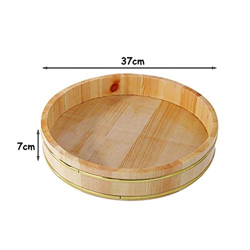 AAJKA Plate Sushi Containers Wooden Kitchen Utensils Steamer Dish Main Dishes Plate Christmas Party Dinnerware Restaurant Big Ware,37Cm