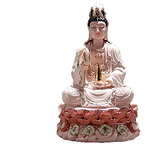 Statue de Bouddha Guanyin pour décoration de bureau zen et espace de méditation familial