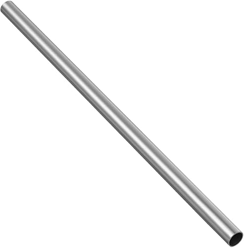 Diámetro exterior 1.024 in, los tubos de acero inoxidable son adecuados para artesanías, barandillas y muebles, grosor de pared 0.039 in, longitud