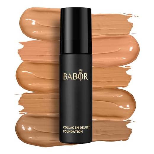 BABOR Make Up Collagen Deluxe Foundation, maquillaje para piel seca y madura, con suero antiedad, muy opaco, de larga duración, 1 x 30 ml