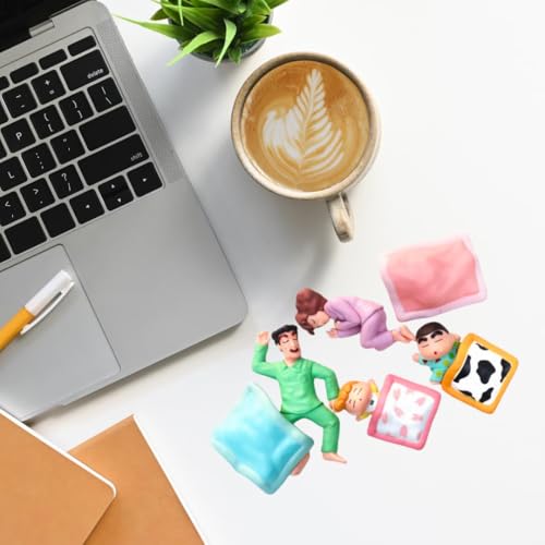 Image of FUNFOB Shinchan Action Figure | Shin chan Figurine Cartoon Figures Toys for Boys & Girls PVC Multicolour (Shinchan Family (NO Shiro))