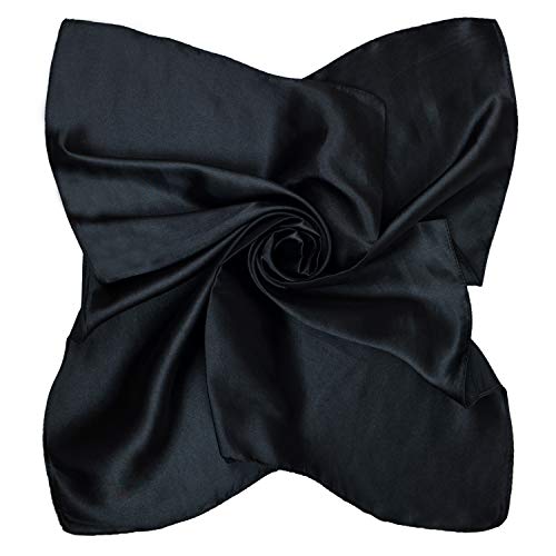 Heyjewels Damen Elegante Schal Uni Tuch Bandana Halstuch kleiner Kopftuch Quadratischer Schal in Verschiedene Farben Cover