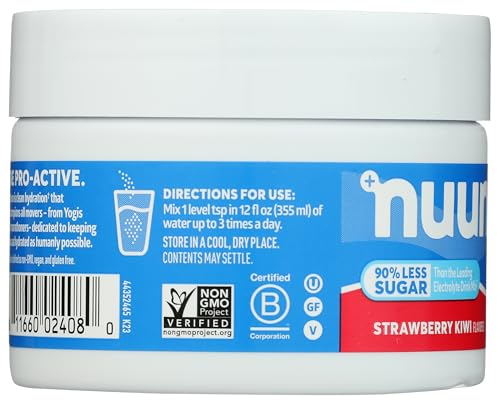 nuun sport electrolyte powder drink mix with magnesium calcium potassium chloride and sodium strawberry kiwi flavor gluten free amp vegan up to 20 servings