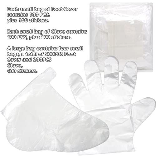 Bunhut Paraffin Wax Bath Liners 400Pcs, Paraffin Wax Bags For Hand, Foot Covers Moisturizing Socks, Plastic Paraffin Socks And Gloves Wax Therapy Bags For Therabath (200Pcs Glove+200Pcs Foot Cover) #TOP7