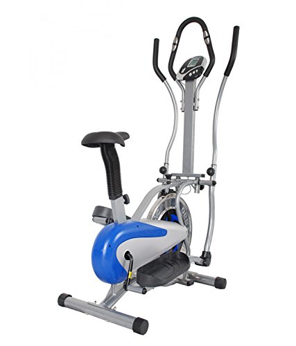 Zelex Multifunctional Elliptical or Cross Trainer with Steel Wheel and Center Handle Pulse