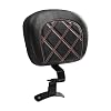 TCT-MOTORPARTS Driver Rider Backrest Pad Fits for Harley Touring 2009-2023 Road King Street Road Electra Glide Ultra Orange Stitching