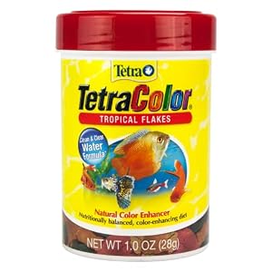 Tetra 77160 TetraColor Tropical Flakes, 1-Ounce, 185 ml