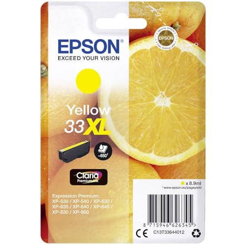 Epson Original Orangen Claria 33XL extra große Einzel-Tintenpatrone Gelb – 1 x 8,9 ml… – Ansicht 1