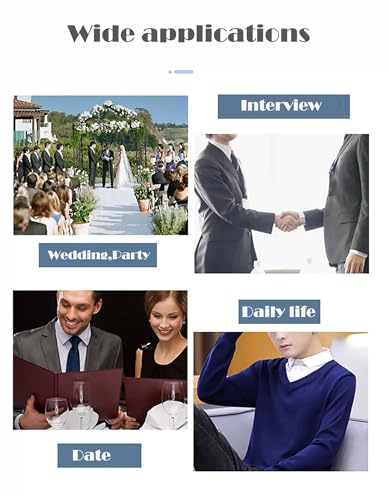 NIDMIDO 4 Pack Cotton Detachable Dickey Collar Blouse Half Shirts Faux Collar for Women & Men4