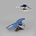 Warmtree Simulated Macaws Kingfisher Blue-Footed Booby Model Realistic Plastic Parrot Figurines Bird Action Figure, Set of 6
