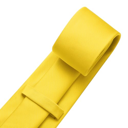 Image of DecTwig Men's Ties Solid Color Formal Neckties 3.15 inch (8CM) Black Ties For Men