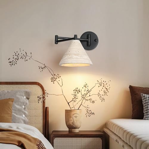 Aplique de pared travertino para crear un ambiente acogedor de lectura en tu dormitorio 7