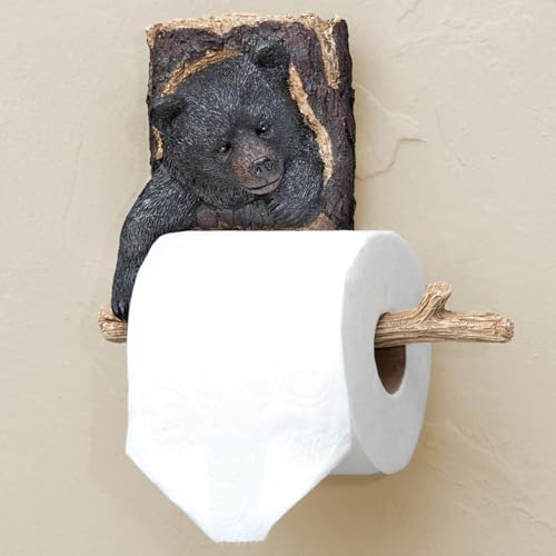 BLACK FOREST DECOR Bear Helper Toilet Paper Holder