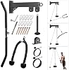 Sistema de poleas montado en pared, sistema de poleas para máquina de cable baja para jalón al pecho, curl de bíceps, equipo de gimnasio en casa con barra de jalón y cuerda para tríceps 2