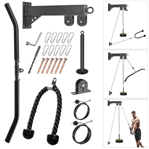 Wall-Mounted Pulley System for Home Gym