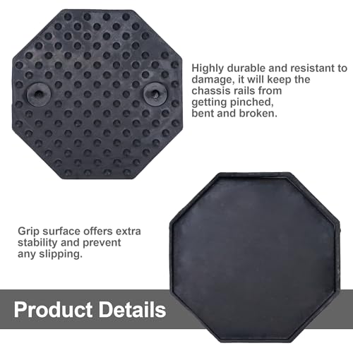 Image of 4 Pack Auto Lift Pads, Rubber Car Lifting Pads, Arm Pads Heavy Duty Automotive Hoist Accessories fit for Auto Truck Hoist, Floor Jack Pad(130x14mm)