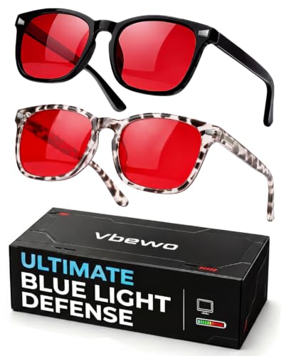 Image of 2 Packs Professional Sleep Glasses with 99.9% Blue Light Blocking