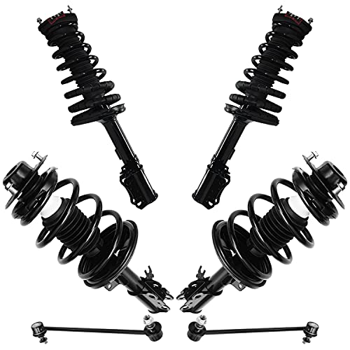 Image of Detroit Axle - Front 6pc Struts Sway Bars for Toyota Camry Avalon Solara Lexus ES300, Sway Bar Links Front and Rear Struts w /Coil Spring Replacement Suspension Kit