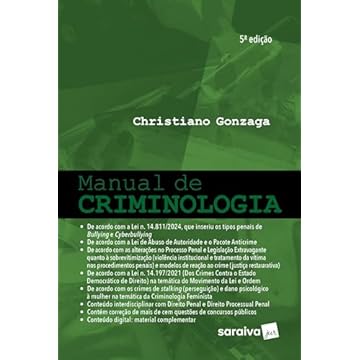 Capa do livro Manual de Criminologia - 5ª edição 2024