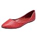 Produktbild ANUFER Damen Flache Schlüpfen Ballerina Büro Abendschuhe Rot SN020540 EU40