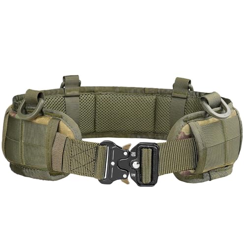 Thickened Nylon Multi-Purpose Gear Men's Outdoor Tactical Battle Belt Set Belt Hunting Game Belt Defensive Belt Armygreencamouflage