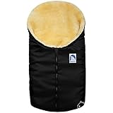 Eisbärchen 963 SZ Kleiner Lammfellfußsack in schwarz