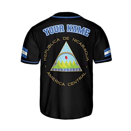 Personalized Nicaragua Baseball Jersey, Custom Nicaragua Baseball Jersey for Men & Women, Nicaraguan Camisas Shirt miniatura 5