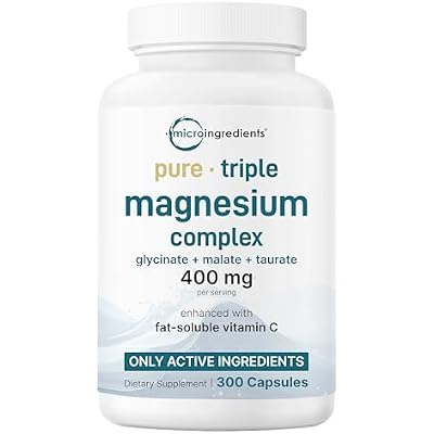 Micro Ingredients Vitamin D3 5,000iu + K2 100mcg Softgels & Pure Triple Magnesium Complex 400mg Capsules | 2 Pack Bundle | Essential D & K Sunshine Vitamins | Glycinate, Malate, Taurate Forms