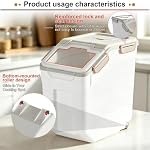 Saim 2 Pack 50lb Flour & Rice Storage Container, Rice Bucket (Grey) - Image 5
