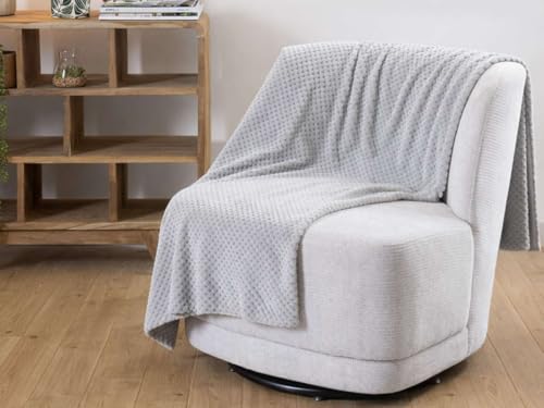 Plaid Amadeus Damier gris clair, l'élégance textile
