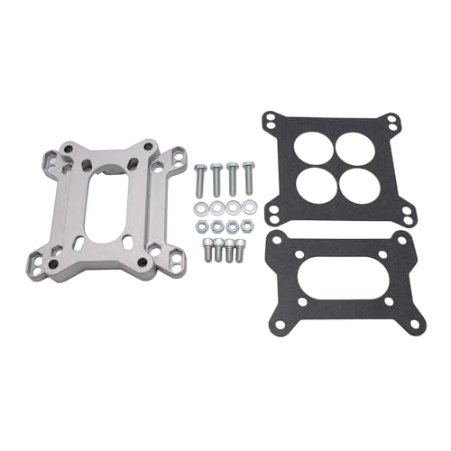 Universal 1933 Aluminum Carburetor Adapter Kit 4-Barrel to 4-Bolt 2-Barrel Compatible for Chevy SBC