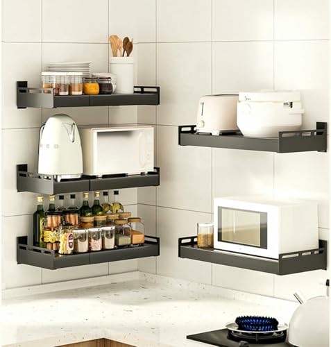 Étagère micro-ondes murale réglable et extensible pour optimiser la cuisine - 6