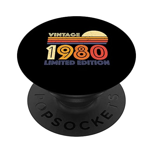 1980 Edición Limitada Cumpleaños Vintage Limited Edition PopSockets PopGrip Intercambiable