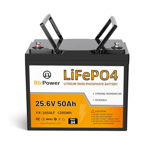 Image of 24V 50Ah Lith ium Trolling Motor B attery | 4000+ Deep Cycle LiFePO4 Battery,50A BMS, Group24 Size,for Marine Boat Kayak Yacht