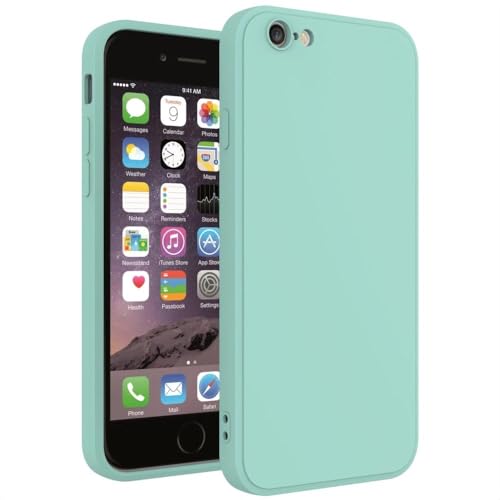 ULXITEYU Soft TPU Slim Case for iPhone 6 & iPhone 6S, Lightweight, Snug Fit, Drop-Resistant, Shock-Absorbent, Scratch-Resistant, Light Cyan