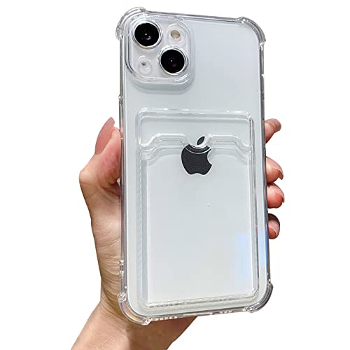 Tuokiou Clear Wallet Phone Case For Iphone 13, Upgrade Clear Card Slot Case, Slim Fit Protective Soft Tpu Shockproof Wallet Case With Cute Card Holder Pocket For Apple Iphone 13 6.1Inch (Clear) #TOP6