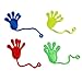 Sc0nni 72 Pieces Vinyl Stretchy Sticky Toy Assortment Including 12 Large Sticky Hands, 12 Sticky Hammers, 12 Sticky Animals, 12 Stretchy Flying Frogs and 12 Sticky Frogs.