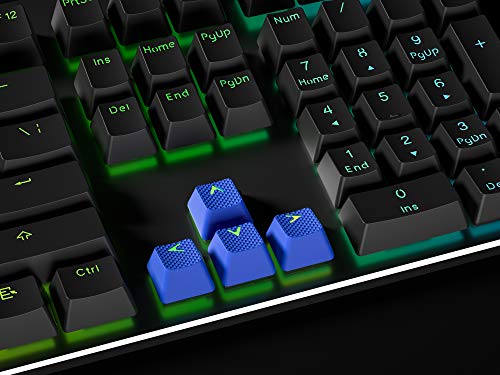 Image of HK GAMING Rubber Backlit Doublesht Keycap Set | OEM Profile for Mechanical Keyboard (23 Keys, Dark Blue)