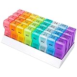 Monthly Pill Organizer 2 Times a Day, One Month Pill Box AM PM 31 Days, 32 Compartments for Each Day, Travel Medicine Organizer, Pill Dispenser Container to Hold Vitamins, Medication, Fish Oil