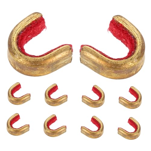 DECHOUS 10pcs Lightweight Copper Bowstring Nocks Clips for Archery Compatibility Secure Fastening Easy Installation Reliable Grip Essential Bowstring Replacement Accessories