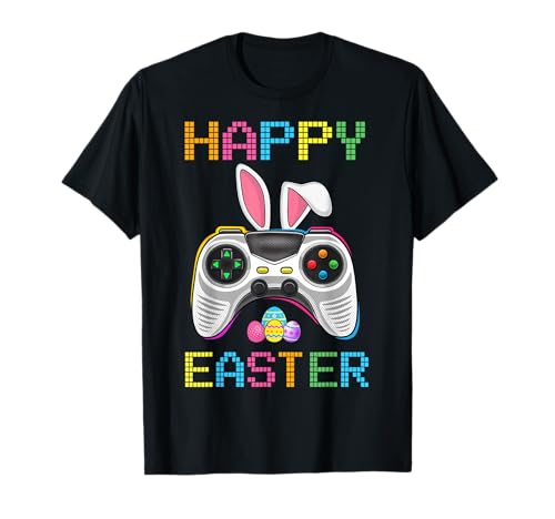 Product Image of the Video Game Easter Bunny Gaming Controller Gamer Boys Girls T-Shirt