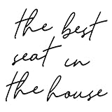 Vivegate Modern Metal Bathroom Sign - 16" x 16" Black "Please Seat Yourself" Wal...